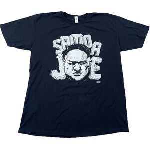 Samoa Joe Shirt Men XL Black White AEW Wrestling Tee Adult Size